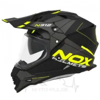 Мотошолом NOX N312 Drone Black/Fluo Yellow XXL
